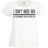 Черна мъжка тениска - I don't need sex
