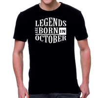 Черна мъжка тениска FOTL - Legends are born in October