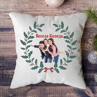Коледна възглавница  със снимка