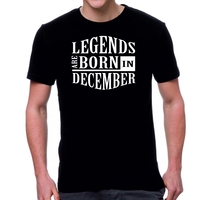 Черна мъжка тениска FOTL - Legends are born in December