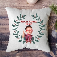 Коледна възглавница  със снимка
