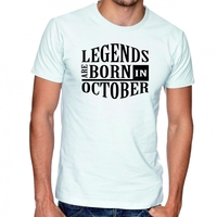 Черна мъжка тениска FOTL - Legends are born in October