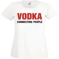 Черна мъжка тениска - Vodka - connecting people