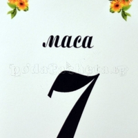 Табелка за маса № 45