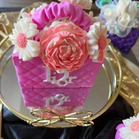 3D чанта аранжирана със сапунени цветя