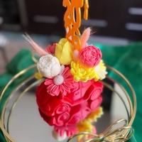 3D количка аранжирана със сапунени цветя идеален подарък за всеки повод