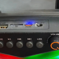 Преносима безжична тонколона с мощен звук и LED ефекти WSJAR E8131W