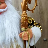 Луксозна коледна фигура Дядо Коледа в златно