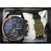 Мъжки часовник S&T Seek Time с кожена гривна – подаръчен комплект