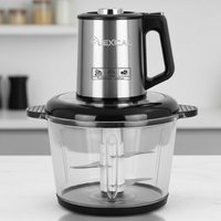 Електрически чопър Lexical LCH-1970 с неръждаем корпус и стъклена купа