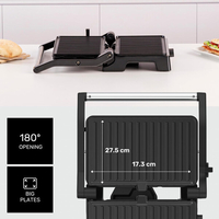 Контактен грил Taurus Grill&Co, 1500W, с плаващ капак и регулируем термостат