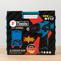 Акумулаторна бормашина/винтоверт IF Tools MT12 – 18V, 2 батерии, куфар
