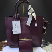 Елегантна бордо чанта 2 в 1 – стил и удобство за всяка жена