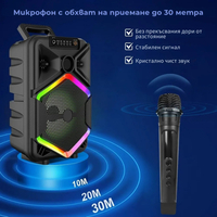Преносима тонколона с микрофон, 8.5 инча, 1800 mAh батерия, 10W мощност WSJAR E8132W