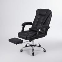 Ергономичен въртящ се офис стол с масаж и поставка за крака