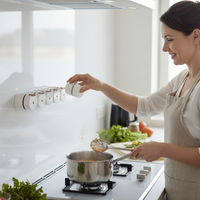 Магнитни стъклени буркани за подправки 6 броя – Стилен комплект за подредена кухня