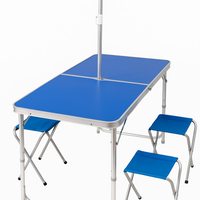 Комплект Сгъваема Маса и Столове Malatec 7893, 4 Стола