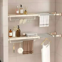 Разтегателен телескопичен рафт без пробиване 50–80 см