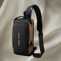 Мъжка чанта за през рамо, Crossbody, с USB поддръжка за зареждане