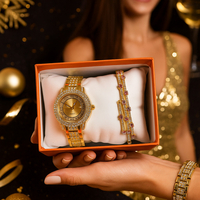 Бляскав дамски комплект часовник и гривна – съчетава елегантност и практичност