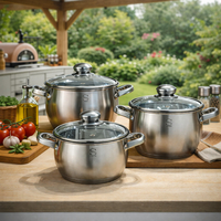 Комплект тенджери Swissgold EMMIE (SG-18099) – 3 броя с 5-слойно капсуловано дъно