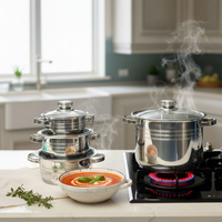 Комплект тенджери Cheffinger 10 части – Винаги вкусна храна без загорели съдове и излишно миене