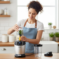 Мощен нутри блендер Oliver Voltz, 1200W с LED дисплей и 2 кани за смути (1000ml/800ml)