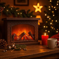 Декоративна LED камина с изкуствен пламък и звук – уют без риск и без отопление