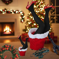 Коледна светеща декорация „Снежанка в чувала“ – движещи се крака