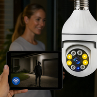 WiFi Панорамна IP Камера LYLÚ 360° във форма на крушка с нощно виждане и автоматично проследяване