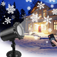 Водоустойчив LED проектор Снежинка за прожектиране на сняг