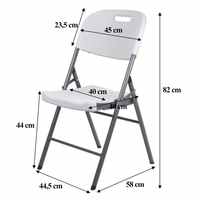Комплект 4 броя сгъваеми кетъринг столове за градина и събития - удобни и издръжливи