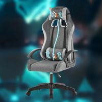 Ергономичен геймърски офис стол с лумбална и шийна опора – комфорт за игра и работа без умора