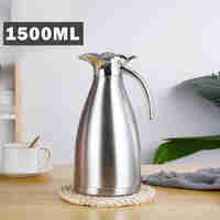 Комплект от 2 термоса Cheffinger 1L + 1.5L сребрист чайник