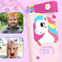 Образователен детски телефон с игри и камера 180° – Smart Phone за деца 3–7 г., с музика и игри