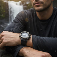 Спортен аналогово-дигитален мъжки часовник с подсветка, аларма и водоустойчив корпус