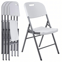 Комплект 4 броя сгъваеми кетъринг столове за градина и събития - удобни и издръжливи