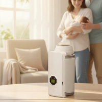 Безжичен подгревател за бебешко шише с дисплей и 6 температурни степени