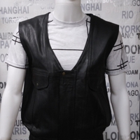 мъжки елек от естествена кожа