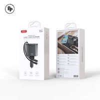 Зарядно за кола XO CC62 Гнезда Usb/Type-C, Кабел Type-C / Lightning (104W) Grey