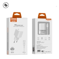 Зарядно Somostel SMS-Q10 QC, Type-C - Lightning (20W) White
