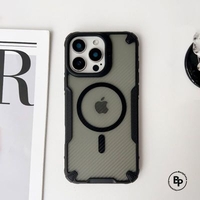 Силиконов кейс Shockproof Carbon Magsafe iPhone 16 Pro