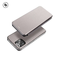 Кожен Калъф Elegance book Samsung A20s Silver