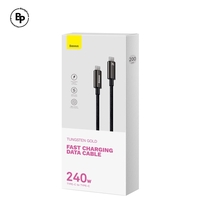 (Baseus) Кабел Tungsten Type-C - Type-C (2.00m),PD 240W Black