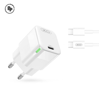 Зарядно XO CE06 PD, Type-C - Type-C (30W) White