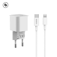 Зарядно Somostel SMS-Q10 QC, Type-C - Lightning (20W) White