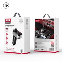 Зарядно за кола XO FM BCC10 Bluetooth MP3, трансмитер, QC (15W) Black
