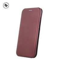 Кожен Калъф Elegance book iPhone 15 Plus Burgundy