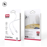 Кабел XO NB208B Type-C - Type-C,(1m) (60W) White