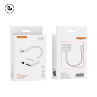 Прех
одник Somostel Lightning 2 в 1 (Аудио джак + Зарядно) White